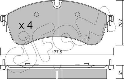 Cifam 822-1174-0 - Brake Pad Set, disc brake car-mod.net