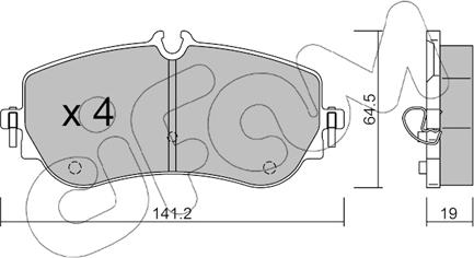 Cifam 822-1175-0 - Brake Pad Set, disc brake car-mod.net