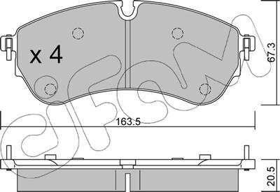 Cifam 822-1173-0 - Brake Pad Set, disc brake car-mod.net