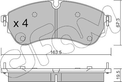 Cifam 822-1173-1 - Brake Pad Set, disc brake car-mod.net