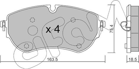 Cifam 822-1172-1 - Brake Pad Set, disc brake car-mod.net