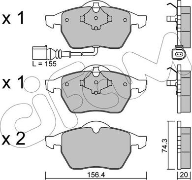 Cifam 822-181-4 - Brake Pad Set, disc brake car-mod.net