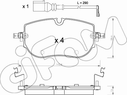 Cifam 822-1319-0 - Brake Pad Set, disc brake car-mod.net