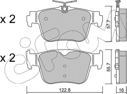 Cifam 822-1317-0 - Brake Pad Set, disc brake car-mod.net