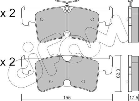 Cifam 822-1389-0 - Brake Pad Set, disc brake car-mod.net
