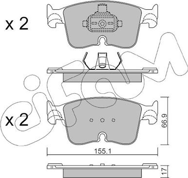 Cifam 822-1383-0 - Brake Pad Set, disc brake car-mod.net