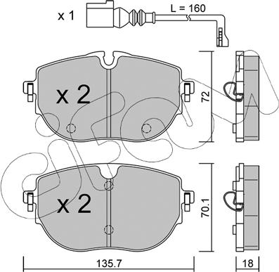 Cifam 822-1321-0 - Brake Pad Set, disc brake car-mod.net