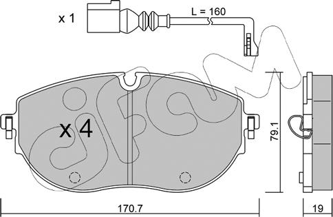 Cifam 822-1322-0 - Brake Pad Set, disc brake car-mod.net