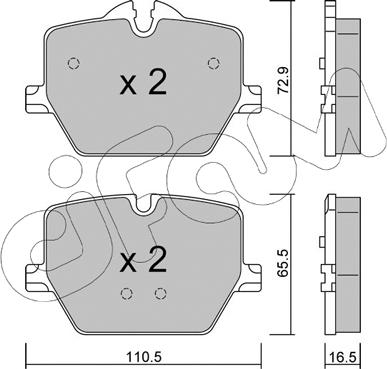 Cifam 822-1266-0 - Brake Pad Set, disc brake car-mod.net