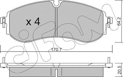 Cifam 822-1263-0 - Brake Pad Set, disc brake car-mod.net