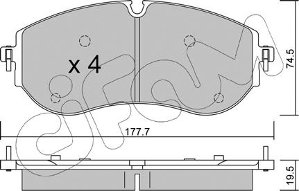 Cifam 822-1262-0 - Brake Pad Set, disc brake car-mod.net