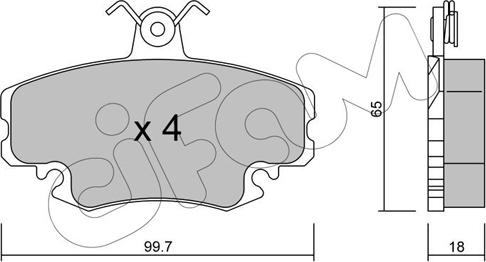Cifam 822-120-0 - Brake Pad Set, disc brake car-mod.net