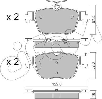Cifam 822-1281-0 - Brake Pad Set, disc brake car-mod.net