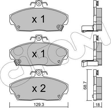 Cifam 822-174-0 - Brake Pad Set, disc brake car-mod.net