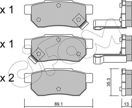 Cifam 822-170-1 - Brake Pad Set, disc brake car-mod.net
