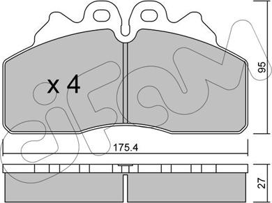 Cifam 822-850-0 - Brake Pad Set, disc brake car-mod.net