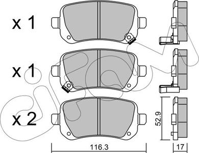 Cifam 822-864-0 - Brake Pad Set, disc brake car-mod.net