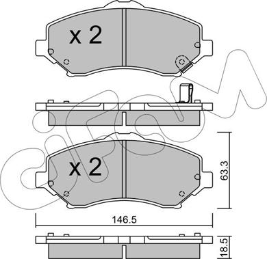 Cifam 822-862-1 - Brake Pad Set, disc brake car-mod.net