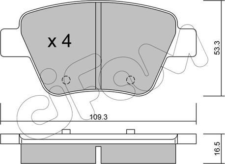 Cifam 822-889-0 - Brake Pad Set, disc brake car-mod.net