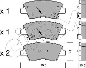 Cifam 822-886-1 - Brake Pad Set, disc brake car-mod.net