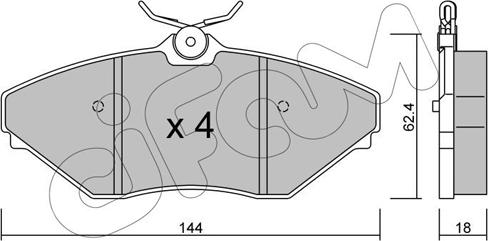 Cifam 822-887-0 - Brake Pad Set, disc brake car-mod.net