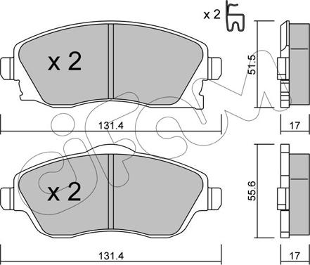 Cifam 822-340-0 - Brake Pad Set, disc brake car-mod.net