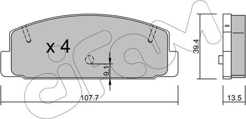 Cifam 822-302-1 - Brake Pad Set, disc brake car-mod.net