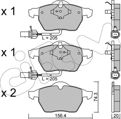 Cifam 822-314-0 - Brake Pad Set, disc brake car-mod.net