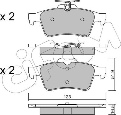 Cifam 822-337-1 - Brake Pad Set, disc brake car-mod.net