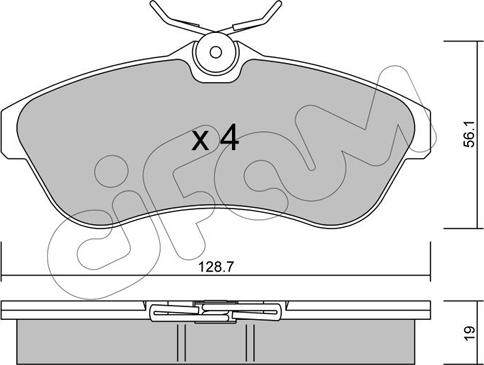 4U 22744CI - Brake Pad Set, disc brake car-mod.net