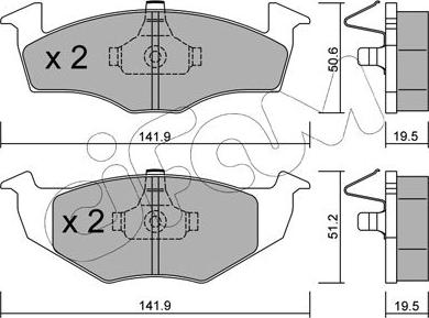 Cifam 822-206-1 - Brake Pad Set, disc brake car-mod.net