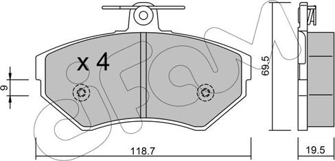 Cifam 822-215-0 - Brake Pad Set, disc brake car-mod.net