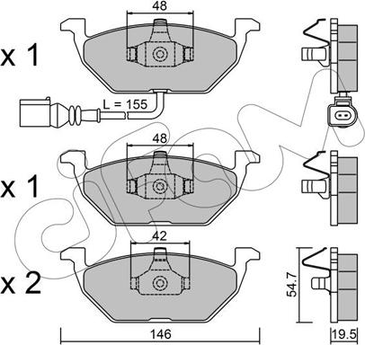Cifam 822-211-2 - Brake Pad Set, disc brake car-mod.net