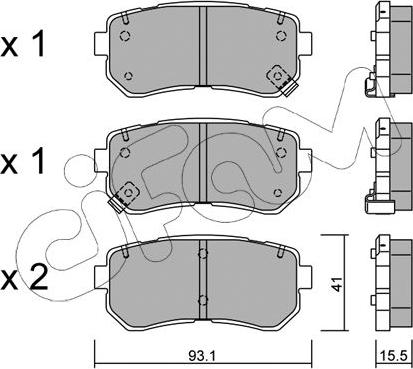 Cifam 822-725-0 - Brake Pad Set, disc brake car-mod.net