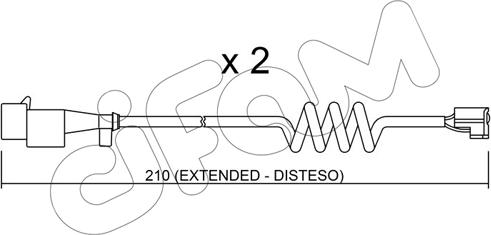 Cifam SU.226K - Warning Contact, brake pad wear car-mod.net