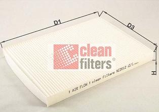 Clean Filters NC2012 - Filter, interior air car-mod.net