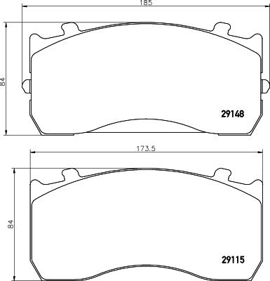 Cobreq N-1505 - Brake Pad Set, disc brake car-mod.net