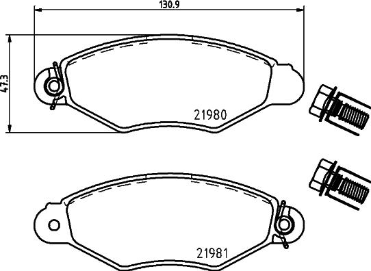 Cobreq N-1156 - Brake Pad Set, disc brake car-mod.net