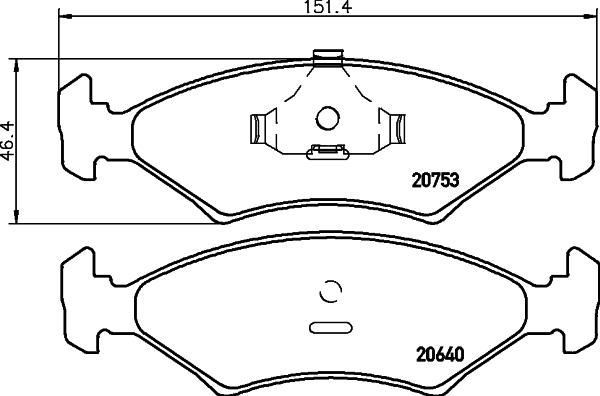 Cobreq N-115 - Brake Pad Set, disc brake car-mod.net