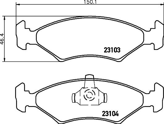 Cobreq N-138 - Brake Pad Set, disc brake car-mod.net