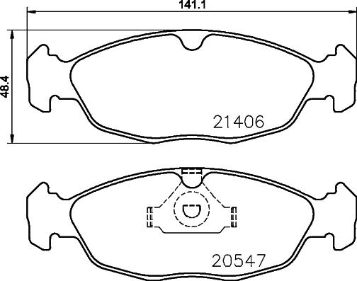 Cobreq N-324 - Brake Pad Set, disc brake car-mod.net
