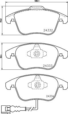 Cobreq N-294 - Brake Pad Set, disc brake car-mod.net