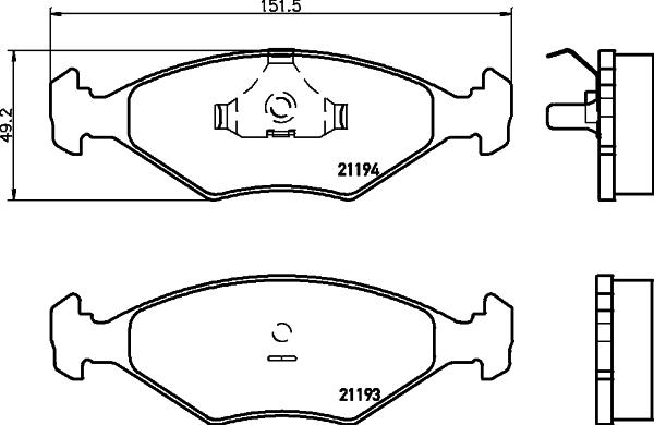 Cobreq N-209 - Brake Pad Set, disc brake car-mod.net