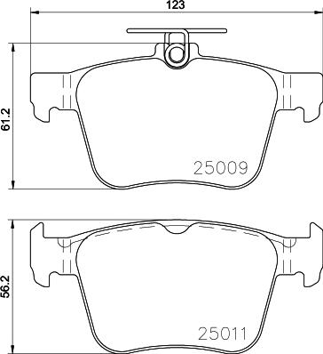 Cobreq N-2000 - Brake Pad Set, disc brake car-mod.net