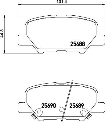 Textar 2568801SC - Brake Pad Set, disc brake car-mod.net