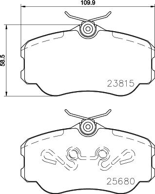 Cobreq N-232 - Brake Pad Set, disc brake car-mod.net