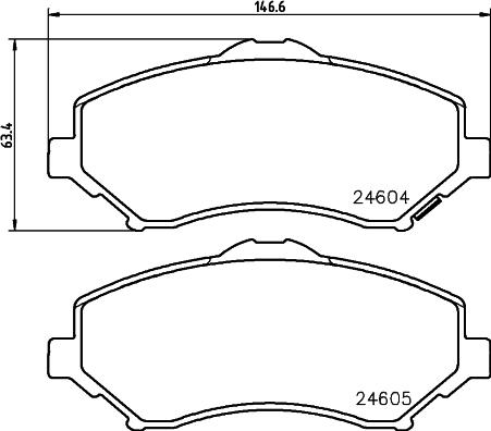Cobreq N-735 - Brake Pad Set, disc brake car-mod.net