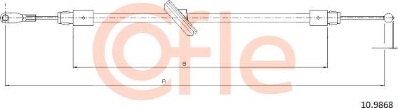 Cofle 92.10.9868 - Cable, parking brake car-mod.net