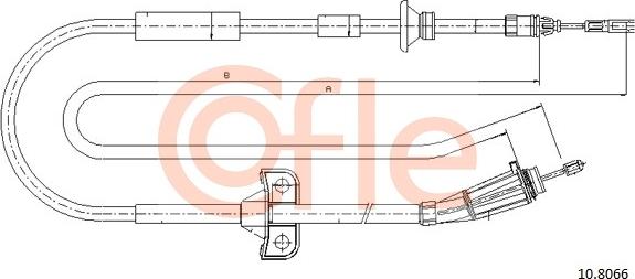 Cofle 92.10.8066 - Cable, parking brake car-mod.net