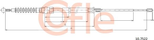 Cofle 92.10.7522 - Cable, parking brake car-mod.net